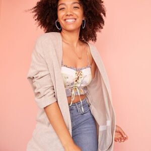 Donni. Ribbed sweater coat cardigan